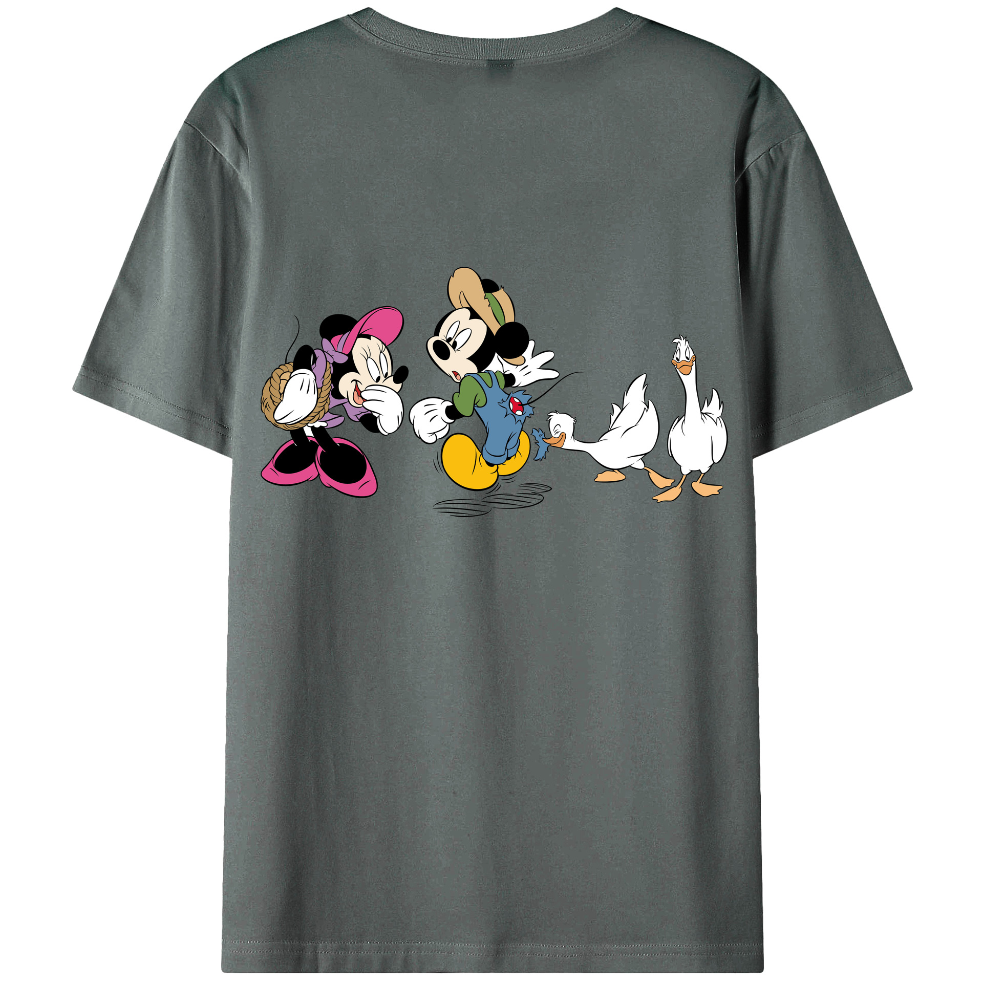 （画像用） ミッキーマウス Mickey Mouse 綿100％半袖Tシャツ（背面プリント）